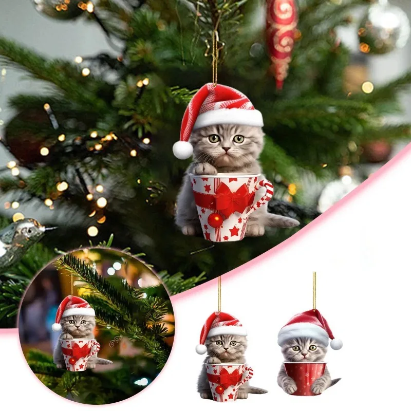 2D акриловые подвески в виде рождественской елки с изображением кота, милые подвесные украшения с героями мультфильмов для домашнего декора, новогодний подарок 2026
2D акриловые подвески в виде рождественской елки с изображением кота, милые подвесные украшения с героями мультфильмов для домашнего декора, новогодний подарок 2026