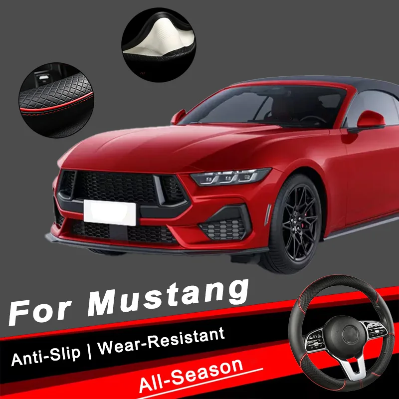 For Mustang Series 38cm Car Leather Steering Wheel Cover- Anti-Slip, Wear-Resistant, All-Season, Universal | Cubre Volante Auto
For Mustang Series 38cm Car Leather Steering Wheel Cover- Anti-Slip, Wear-Resistant, All-Season, Universal | Cubre Volante Auto