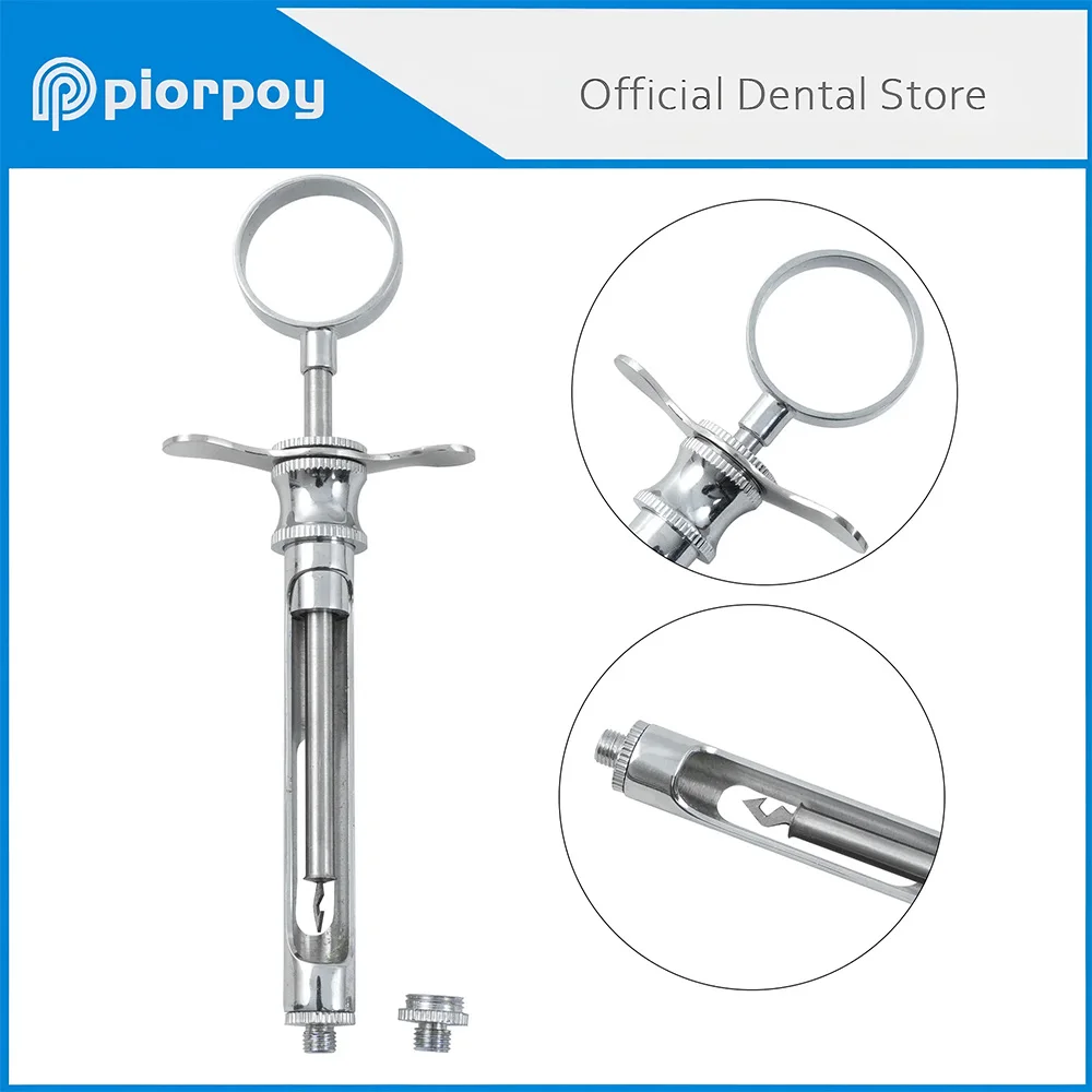 PIORPOY Dentistry Surgical Instrument Tools Dental Anesthetic Syringe Self Aspirating Cartridge Syringe With Head 1.8 Ml 1Pcs
PIORPOY Dentistry Surgical Instrument Tools Dental Anesthetic Syringe Self Aspirating Cartridge Syringe With Head 1.8 Ml 1Pcs