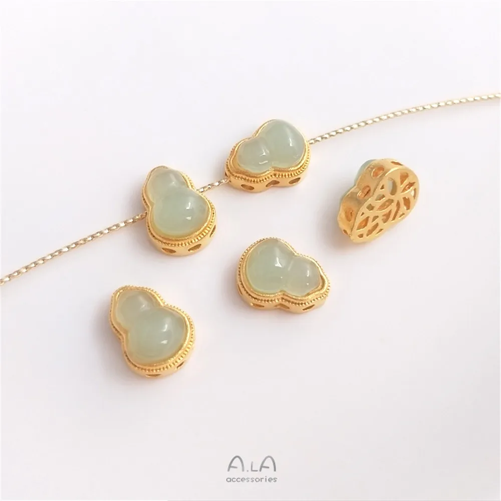 Sand-gold inlaid imitation jade calabash Sephu Fu Lu pendant handmade diy bracelet necklace pendant accessories
Sand-gold inlaid imitation jade calabash Sephu Fu Lu pendant handmade diy bracelet necklace pendant accessories
