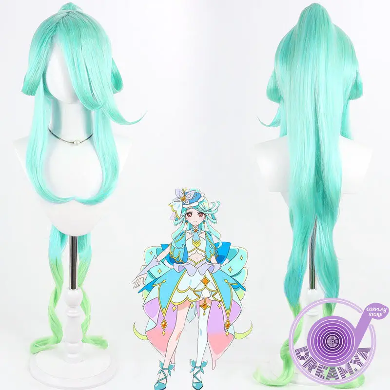 Cure Eclair Cosplay Wig Blue Green Ponytail 120cm Heat Resistant Synthetic Hair Halloween Party Role Play Carnival + Wig Cap
Cure Eclair Cosplay Wig Blue Green Ponytail 120cm Heat Resistant Synthetic Hair Halloween Party Role Play Carnival + Wig Cap