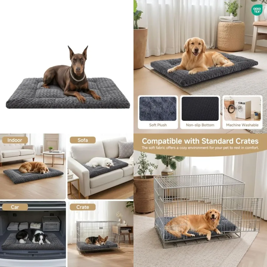 Washable Dog Bed Mat Soft Dog Crate Pad Fluffy Pet Kennel Beds Sleeping Mattress with Non-Slip Bottom for Extra Large Jumbo Med
Washable Dog Bed Mat Soft Dog Crate Pad Fluffy Pet Kennel Beds Sleeping Mattress with Non-Slip Bottom for Extra Large Jumbo Med