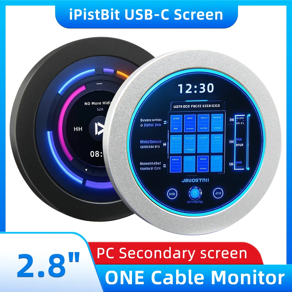 2.8 Inch Round Screen HDMI Monitor PC Case Secondary LCD 480x480 Music Spectrum Analysis CPU RAM GPU Monitor
2.8 Inch Round Screen HDMI Monitor PC Case Secondary LCD 480x480 Music Spectrum Analysis CPU RAM GPU Monitor