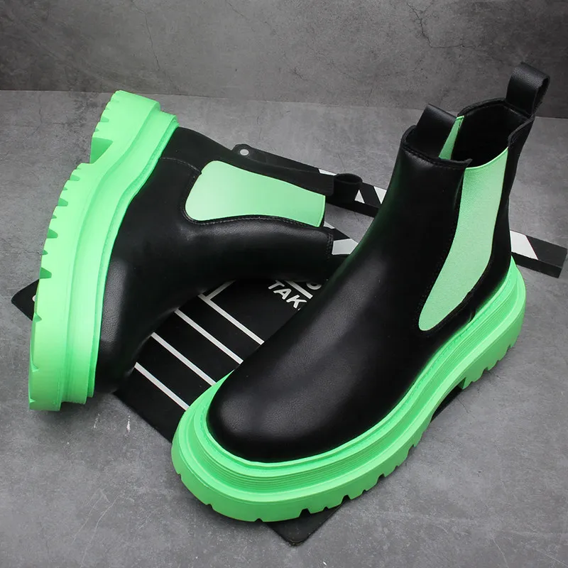 England style mens casual hip hop rock high chelsea boots slip-on platform shoes cowboy genuine leather boot cool chimney botas
England style mens casual hip hop rock high chelsea boots slip-on platform shoes cowboy genuine leather boot cool chimney botas