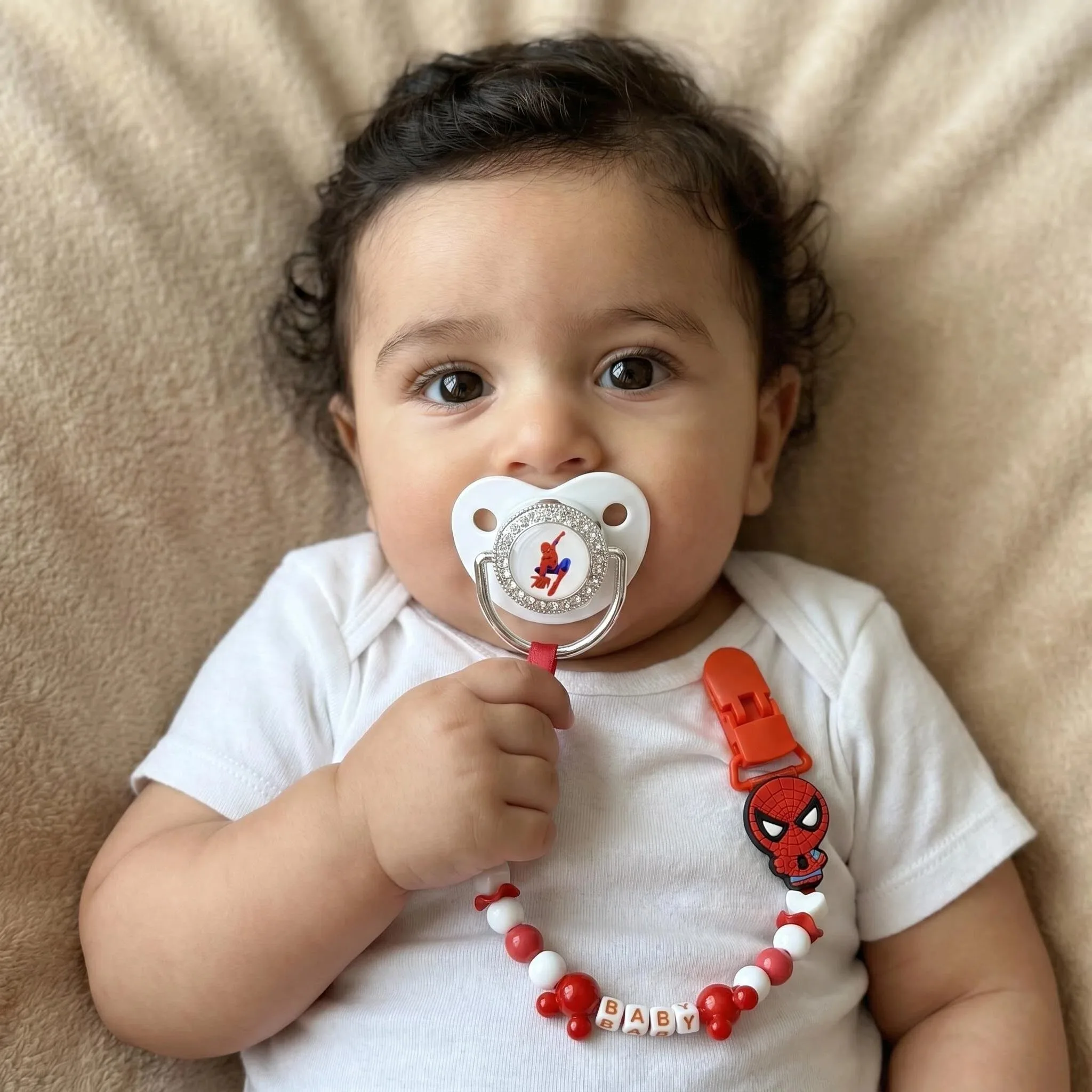 Transparent pacifiers and personalized baby pacifier chain clips crystal baby luxury feeding pacifiers chewing silicone nipples
Transparent pacifiers and personalized baby pacifier chain clips crystal baby luxury feeding pacifiers chewing silicone nipples
