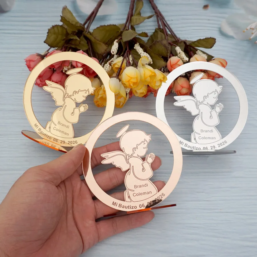 Personalized Acrylic Mirror Angle Christening Party Tableshow Decor Custom Newborn Baby Name For Birthday Party Gift 10cm
Personalized Acrylic Mirror Angle Christening Party Tableshow Decor Custom Newborn Baby Name For Birthday Party Gift 10cm