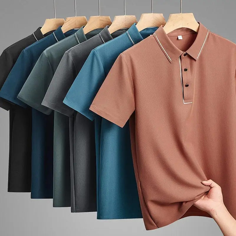 Ice Silk Short Sleeve Shirt Thin Breathable Business Quick Dry Seamless Summer T-Shirt for Men Yangjing Brand Loose Fit
Ice Silk Short Sleeve Shirt Thin Breathable Business Quick Dry Seamless Summer T-Shirt for Men Yangjing Brand Loose Fit