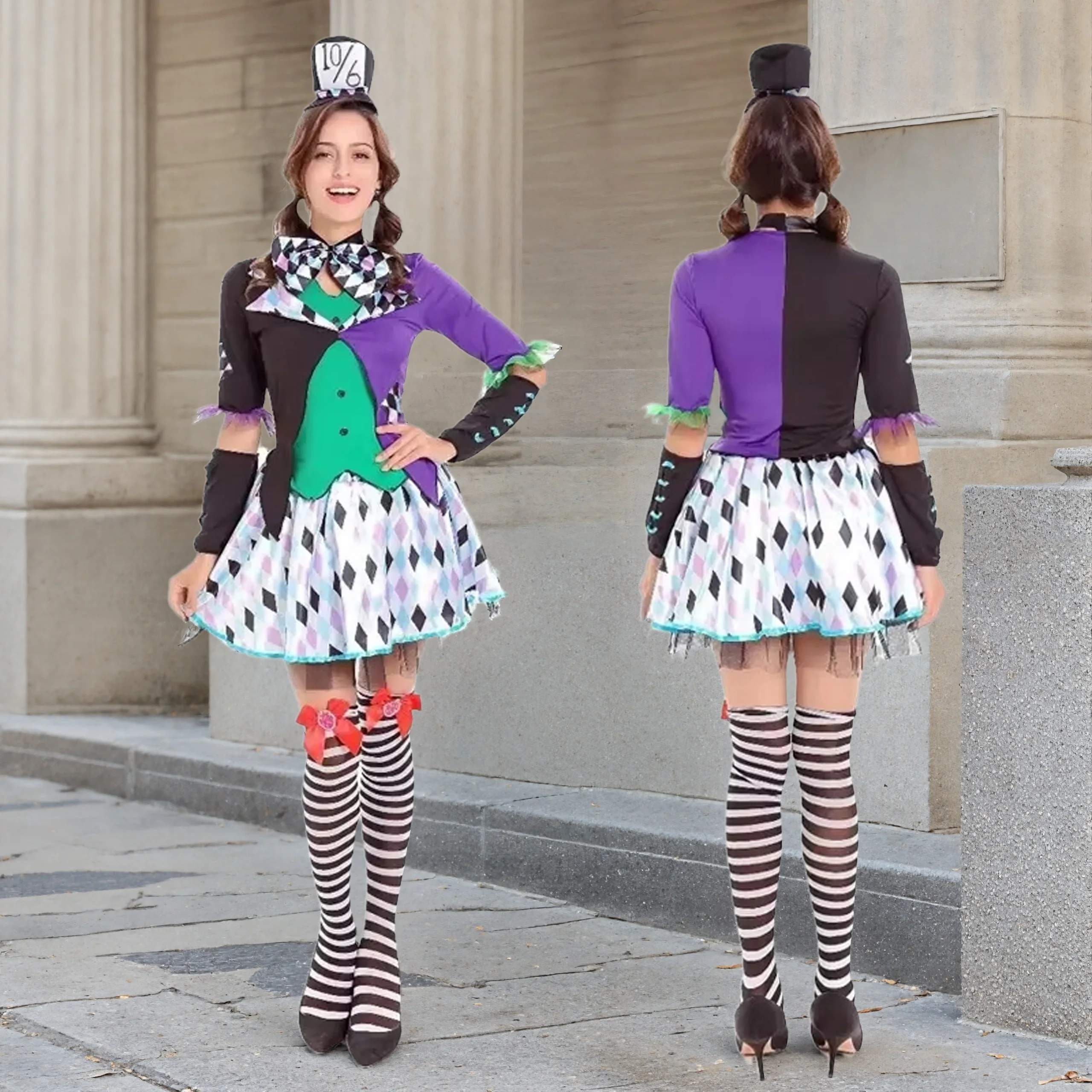 Anime Wonderland Clown Hatter Maid Costume Women Halloween Carnival Mad Party Magician Lolita Cosplay Dress
Anime Wonderland Clown Hatter Maid Costume Women Halloween Carnival Mad Party Magician Lolita Cosplay Dress
