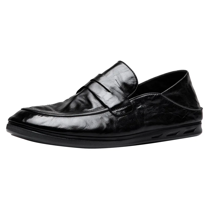 Male Loafers Cowhide Designer Shoes Breathable Genuine Leather Spring Autumn Winter Flats British Retro Men Luxury Casual Shoes
Male Loafers Cowhide Designer Shoes Breathable Genuine Leather Spring Autumn Winter Flats British Retro Men Luxury Casual Shoes