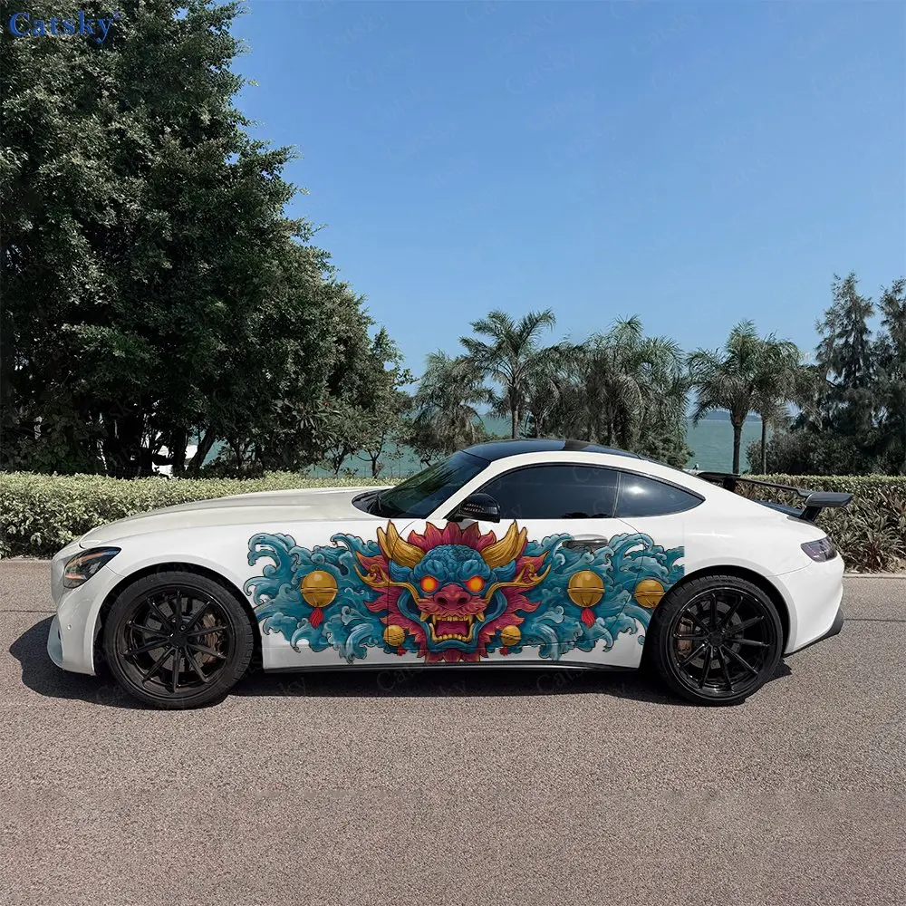 2pcs Fierce Dragon Pattern Car Side Wraps, Self-Adhesive PVC Waterproof & Scratch-Resistant Stickers, Car Accessory Gift
2pcs Fierce Dragon Pattern Car Side Wraps, Self-Adhesive PVC Waterproof & Scratch-Resistant Stickers, Car Accessory Gift