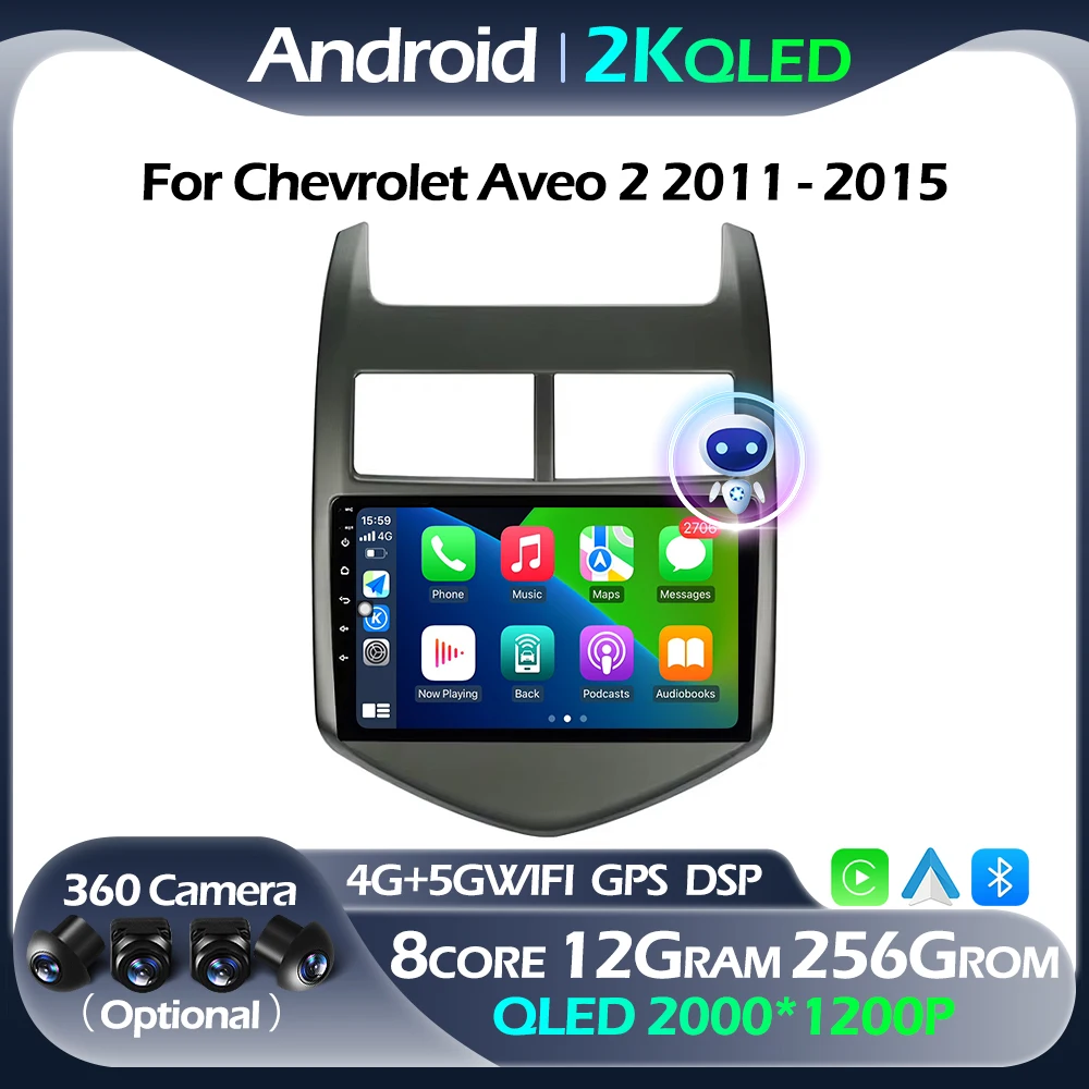 For Chevrolet Aveo 2 2011 - 2015 GPS Navigation Autoradio Multimedia Carplay Android Auto 5GWIFI BT
For Chevrolet Aveo 2 2011 - 2015 GPS Navigation Autoradio Multimedia Carplay Android Auto 5GWIFI BT