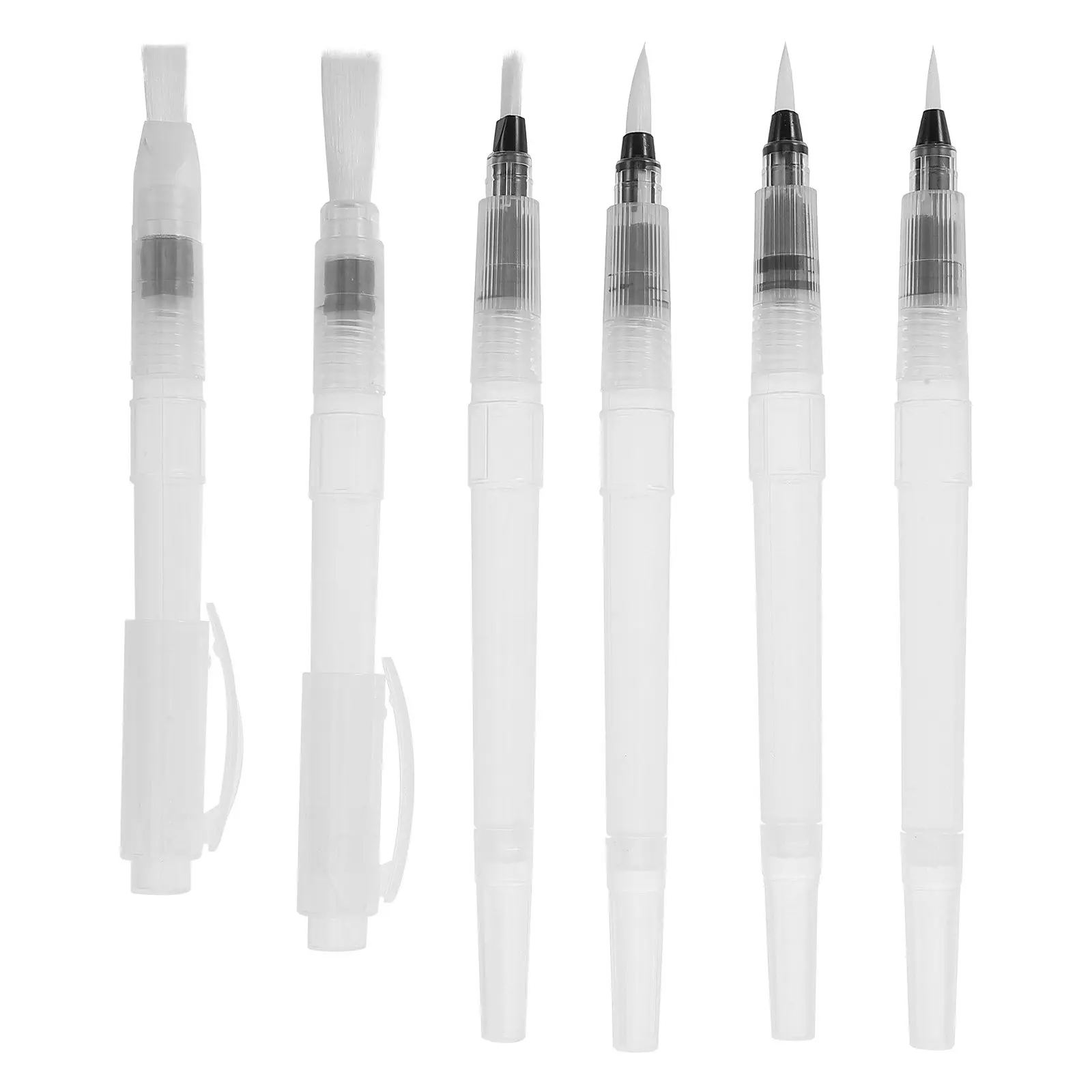 6Pcs Refillable Brush Pens Set Nylon Bristle Watercolor Calligraphy Lettering Drawing Portable Practice Kit for Beginners
6Pcs Refillable Brush Pens Set Nylon Bristle Watercolor Calligraphy Lettering Drawing Portable Practice Kit for Beginners