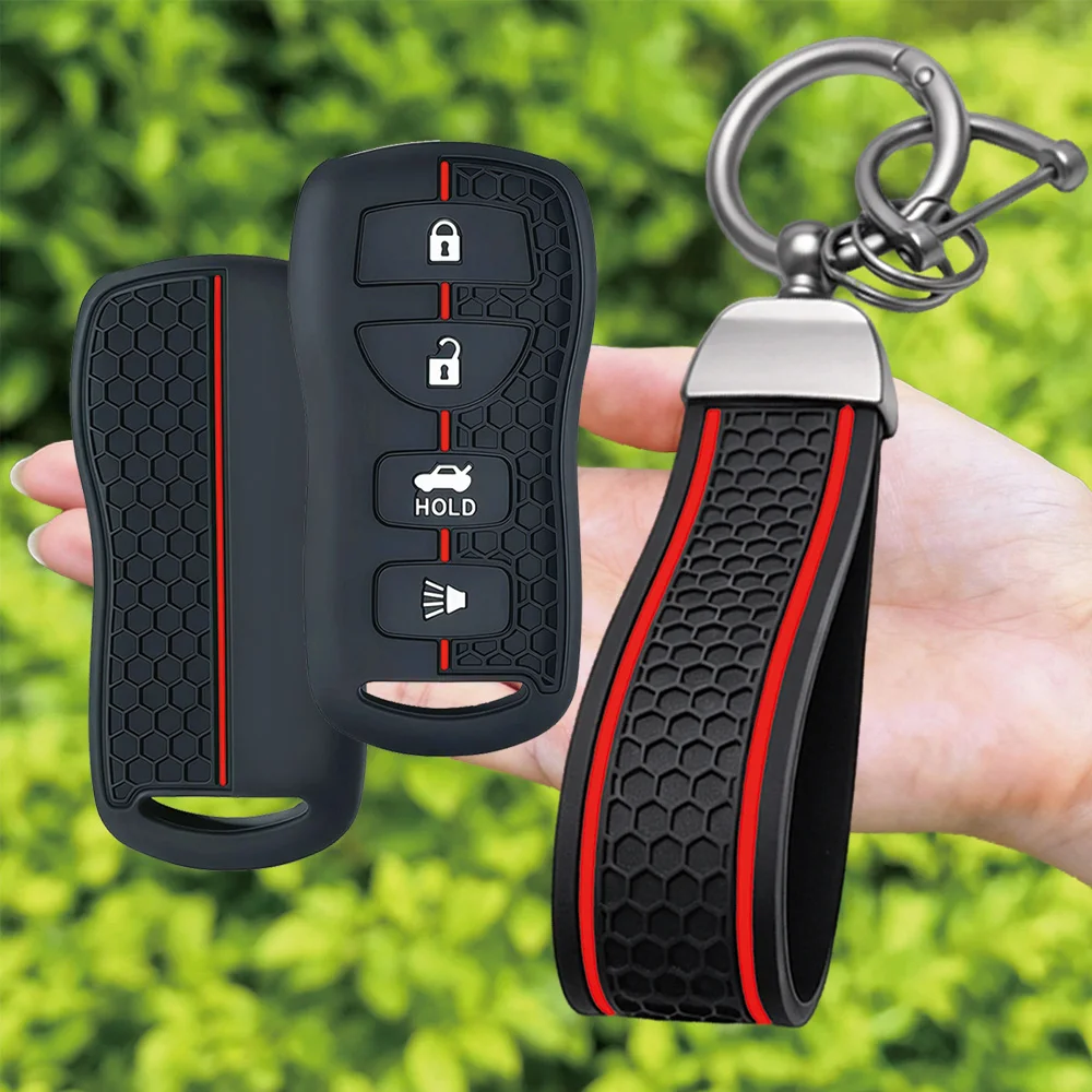 For Nissan X-trail T30 Frontier Murano Armada Versa Altima Sentra Tiida for Infiniti FX 35 QX56 JA60 Silicone Car Key Case Cover
For Nissan X-trail T30 Frontier Murano Armada Versa Altima Sentra Tiida for Infiniti FX 35 QX56 JA60 Silicone Car Key Case Cover