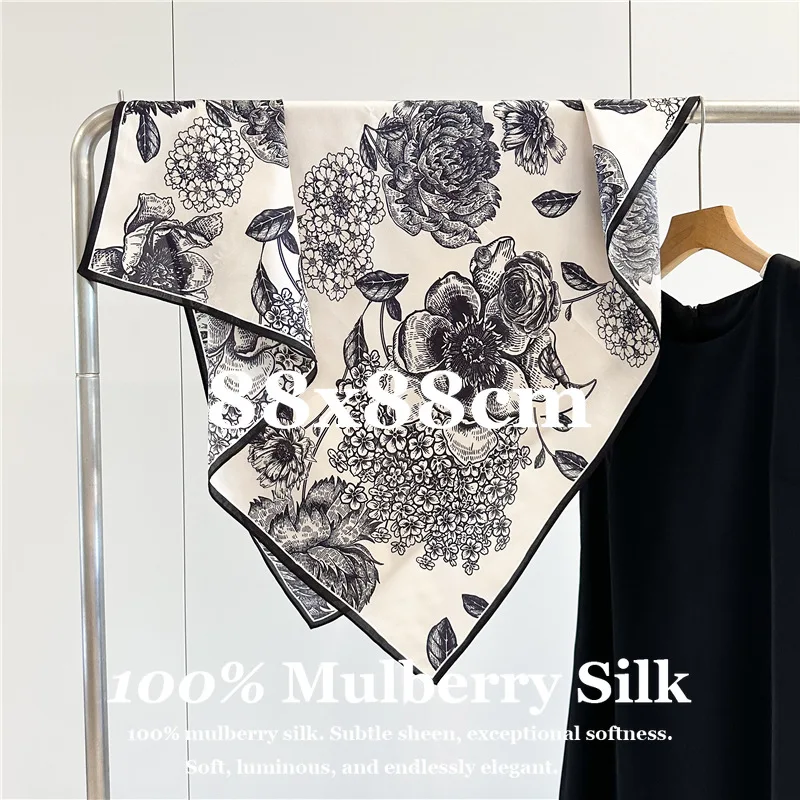 Luxury Designer 100% Mulberry Silk Scarf 88x88cm Square Silk Scarf for Women Floral Printed Head Scarf Hijab Bandana Neck Shawl
Luxury Designer 100% Mulberry Silk Scarf 88x88cm Square Silk Scarf for Women Floral Printed Head Scarf Hijab Bandana Neck Shawl