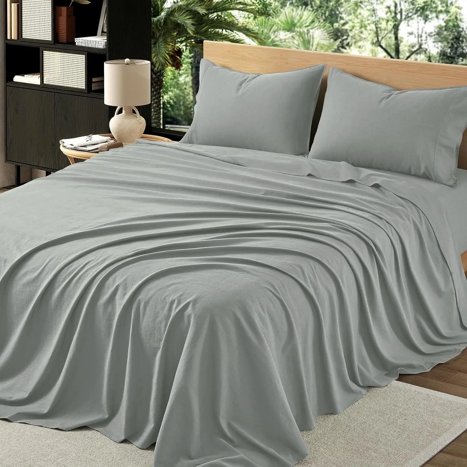 King Size Linen Sheet Set, 4-Piece, 100% French Linen, Breathable, 16" Deep Pocket
King Size Linen Sheet Set, 4-Piece, 100% French Linen, Breathable, 16" Deep Pocket