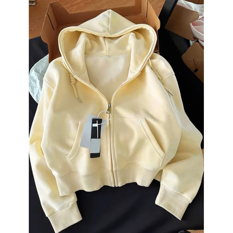 Short Hooded Zip Up Sweatshirt Jacket Women Casual Open Front Top Winter Clothes Women Zip Up Hoodie
Short Hooded Zip Up Sweatshirt Jacket Women Casual Open Front Top Winter Clothes Women Zip Up Hoodie