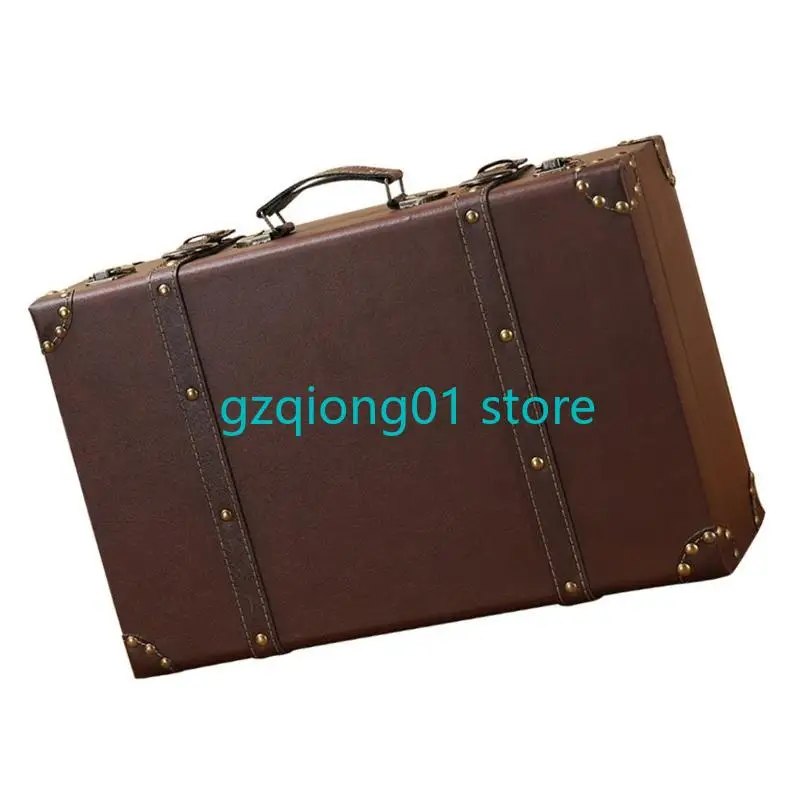 K3NA Handcrafted Leather Trunk Practical Carrying Case Decorative Clothes Storage Suitcase Photography Props Case
K3NA Handcrafted Leather Trunk Practical Carrying Case Decorative Clothes Storage Suitcase Photography Props Case