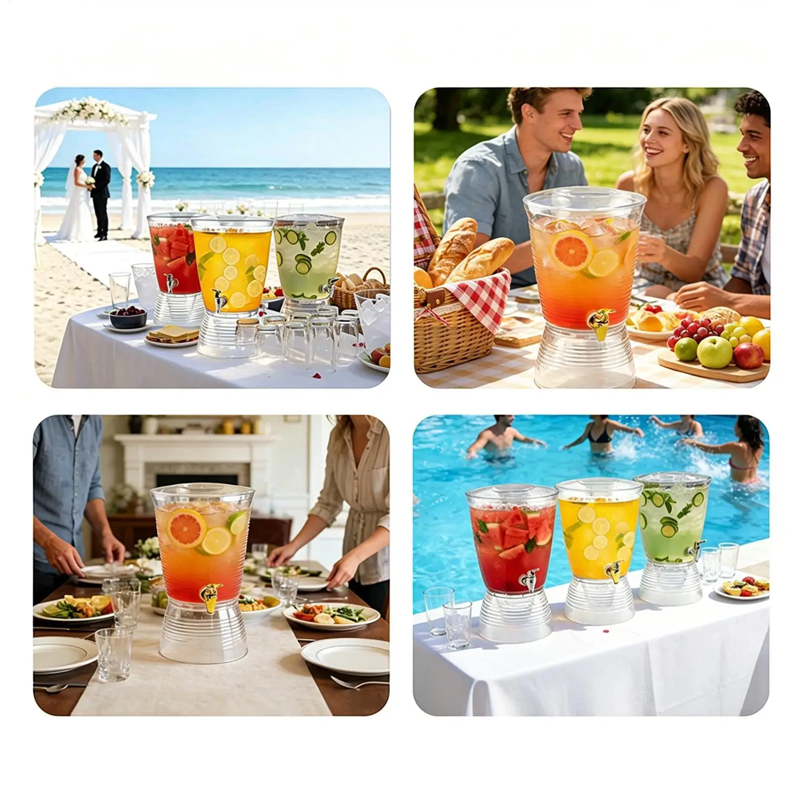 Drink Dispenser 6L Iced Beverage Container Cocktail Dispenser With Spigot For Entertainer Bartenders Women Men Home Party
Drink Dispenser 6L Iced Beverage Container Cocktail Dispenser With Spigot For Entertainer Bartenders Women Men Home Party