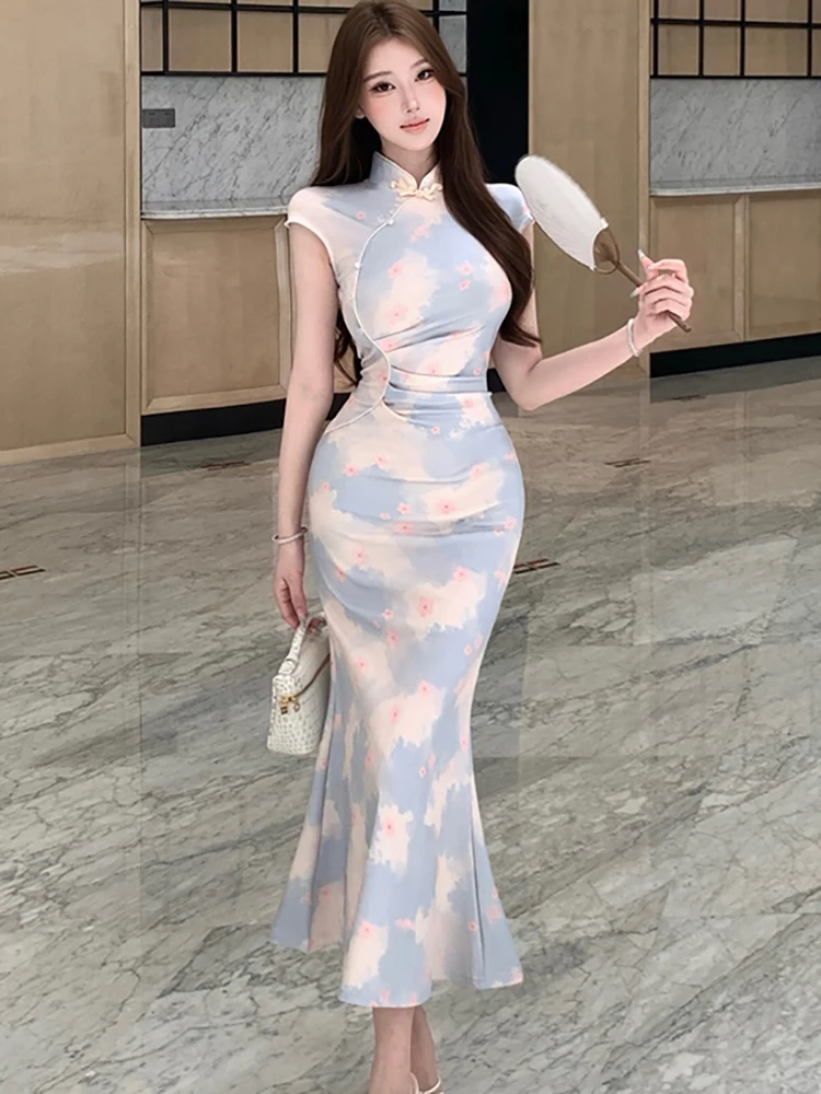 2026 New Floral Beading Stand Collar Long Dress Summer Elegant Chic Sleeveless Dress Women Korean Bodycon Birthday Evening Dress
2026 New Floral Beading Stand Collar Long Dress Summer Elegant Chic Sleeveless Dress Women Korean Bodycon Birthday Evening Dress