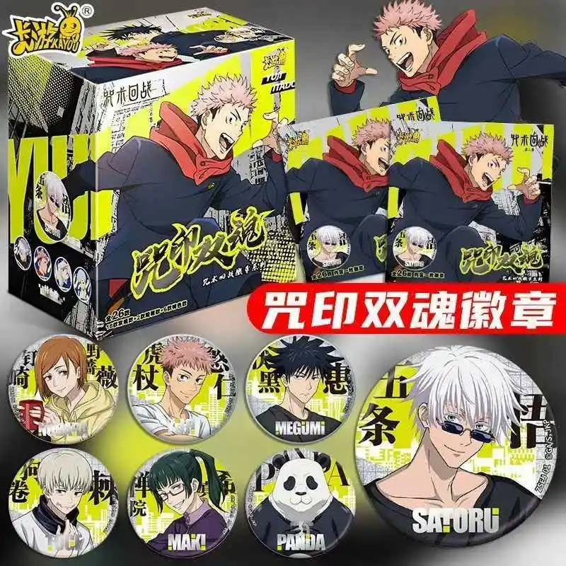 Original KAYOU Jujutsu Kaisen Anime Curse And Seal Double Souls Fourth Bullet Satoru Gojo Badge Brooch Collectible Card Gifts
Original KAYOU Jujutsu Kaisen Anime Curse And Seal Double Souls Fourth Bullet Satoru Gojo Badge Brooch Collectible Card Gifts