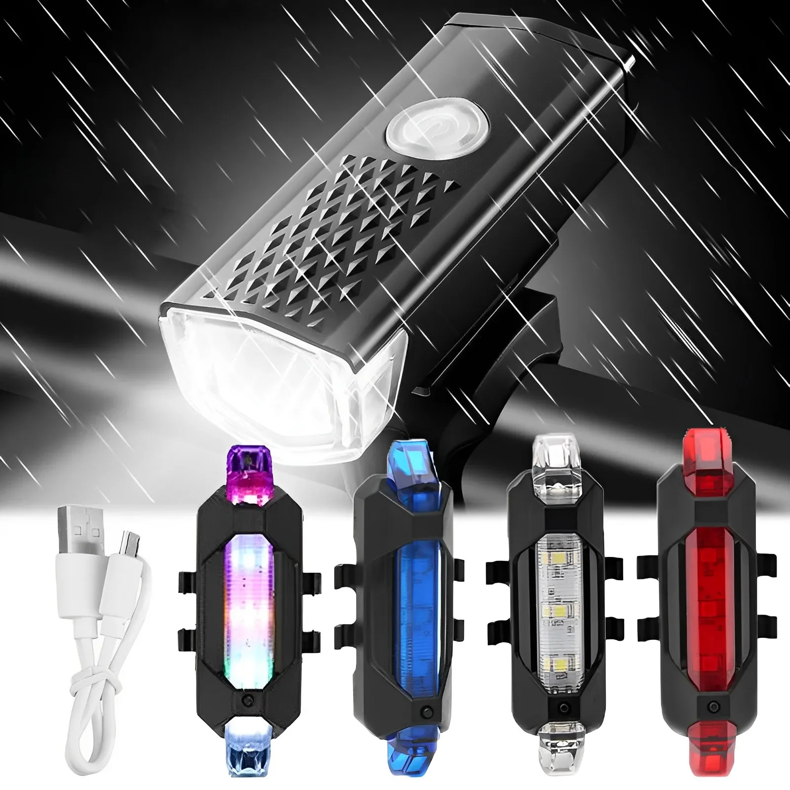 bike light set USB rechargeable front light with tail light easy to install 3 models bicycle accessories for the bicycle
bike light set USB rechargeable front light with tail light easy to install 3 models bicycle accessories for the bicycle