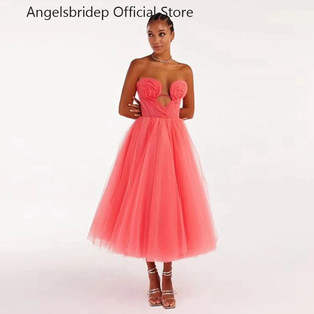 Angelsbridep Coral Tulle A-line Prom Dresses Lace-up Vestidos De Graduación Pleat Midi Formal Occasion Dresses Robes De Soirée
Angelsbridep Coral Tulle A-line Prom Dresses Lace-up Vestidos De Graduación Pleat Midi Formal Occasion Dresses Robes De Soirée