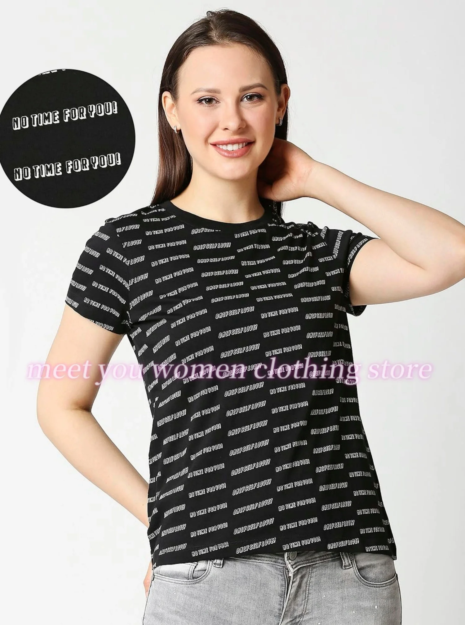 NO TIME FOR YOU Print Women Female Summer Basic Short Sleeve O-Neck Tees Casual Retro Ladies Sport Plus Size Women Clothing
NO TIME FOR YOU Print Women Female Summer Basic Short Sleeve O-Neck Tees Casual Retro Ladies Sport Plus Size Women Clothing