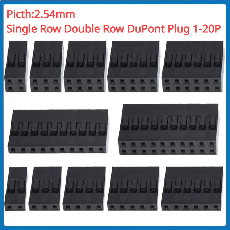50pcs/lot Picth 2.54mm DuPont Shell Rubber Housing 2.54mm Spacing Single Row Double Row DuPont Plug 1/2p/3p/4p-10P
50pcs/lot Picth 2.54mm DuPont Shell Rubber Housing 2.54mm Spacing Single Row Double Row DuPont Plug 1/2p/3p/4p-10P