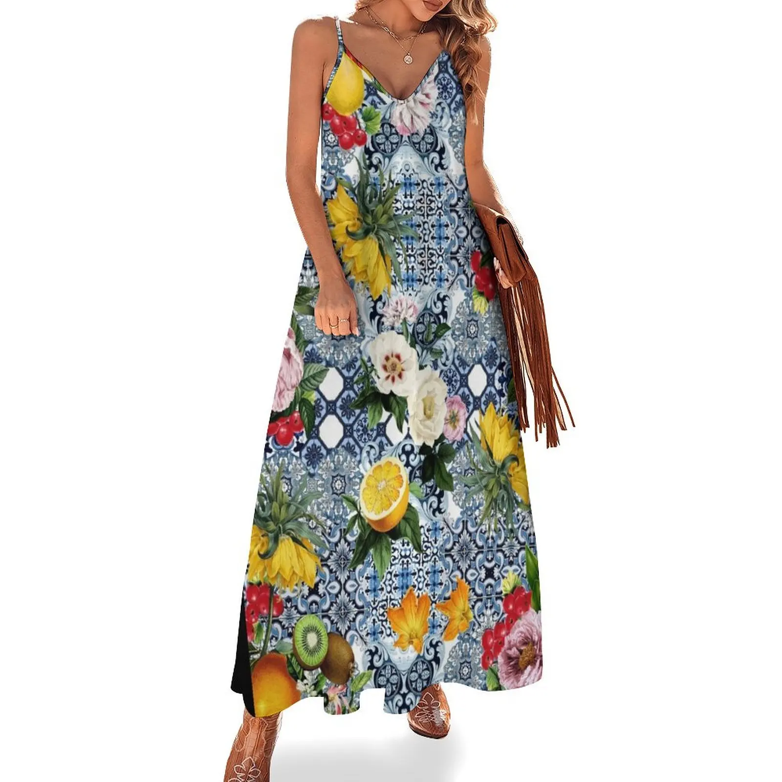 Sicilian summer romantic tiles flowers and lemon fruits pattern cottagecore Sleeveless Dress birthday dress for women
Sicilian summer romantic tiles flowers and lemon fruits pattern cottagecore Sleeveless Dress birthday dress for women