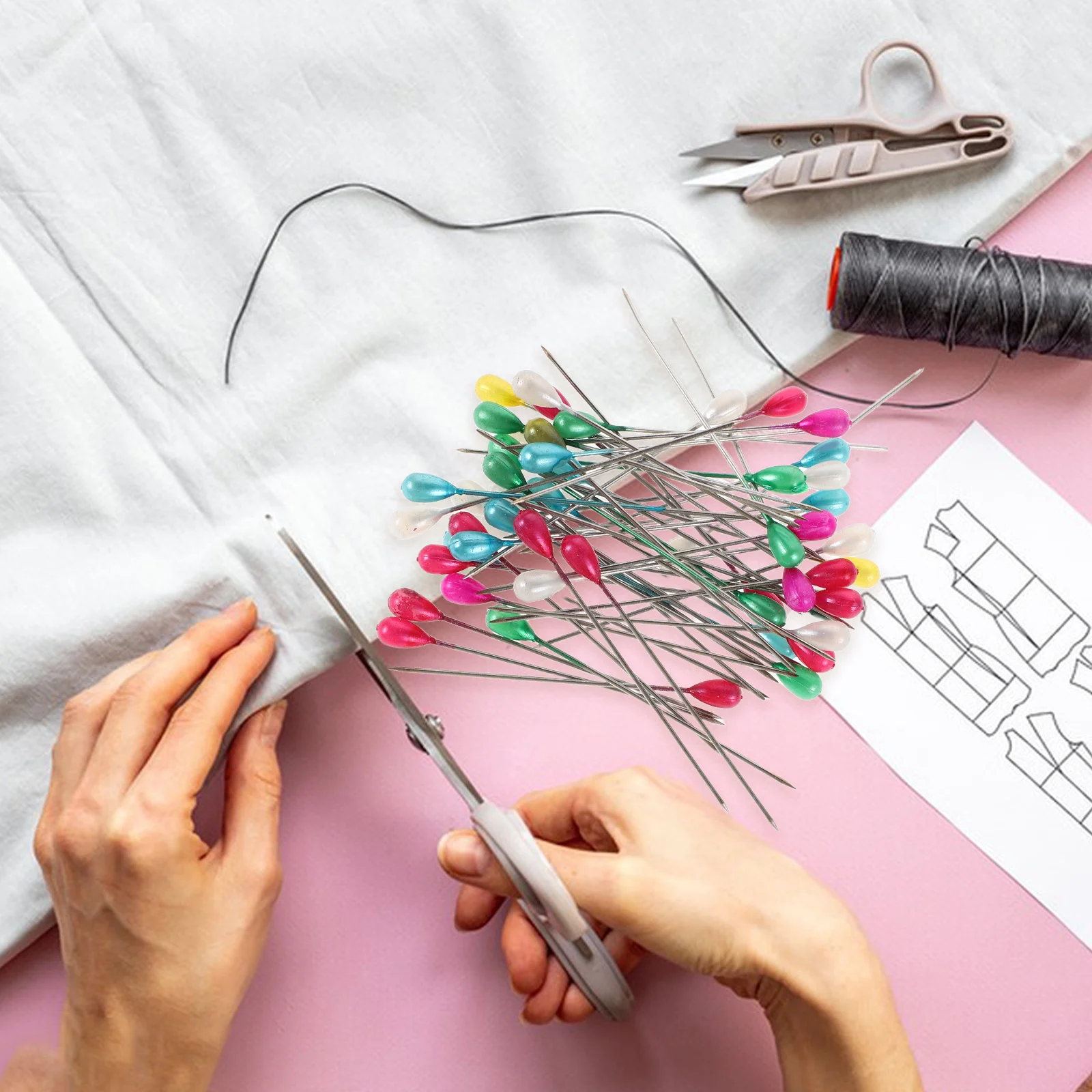 200Pcs DIY Sewing Locating Pins Colorful Pearl Head Straight Pins for Quilting Dressmaking Fabric Crafting Supplies
200Pcs DIY Sewing Locating Pins Colorful Pearl Head Straight Pins for Quilting Dressmaking Fabric Crafting Supplies