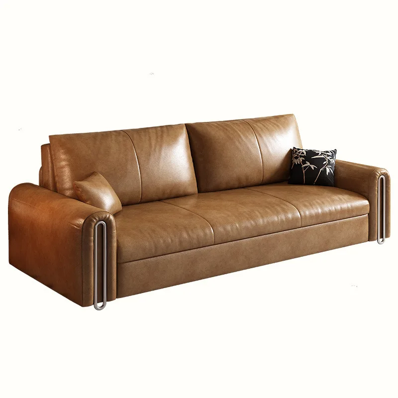 Кожаный диван-кровать из масляного воска, складной двойного назначения, двухрядное хранилище, небольшая квартира
Кожаный диван-кровать из масляного воска, складной двойного назначения, двухрядное хранилище, небольшая квартира