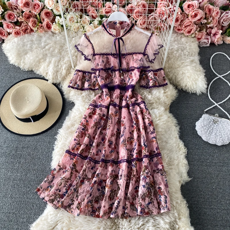 Women Luxury Mesh Lace Chiffon Long Dress Print Ruffles Princess Elegant Birthday Dinner Festivel Banquets Night Out Dresses
Women Luxury Mesh Lace Chiffon Long Dress Print Ruffles Princess Elegant Birthday Dinner Festivel Banquets Night Out Dresses