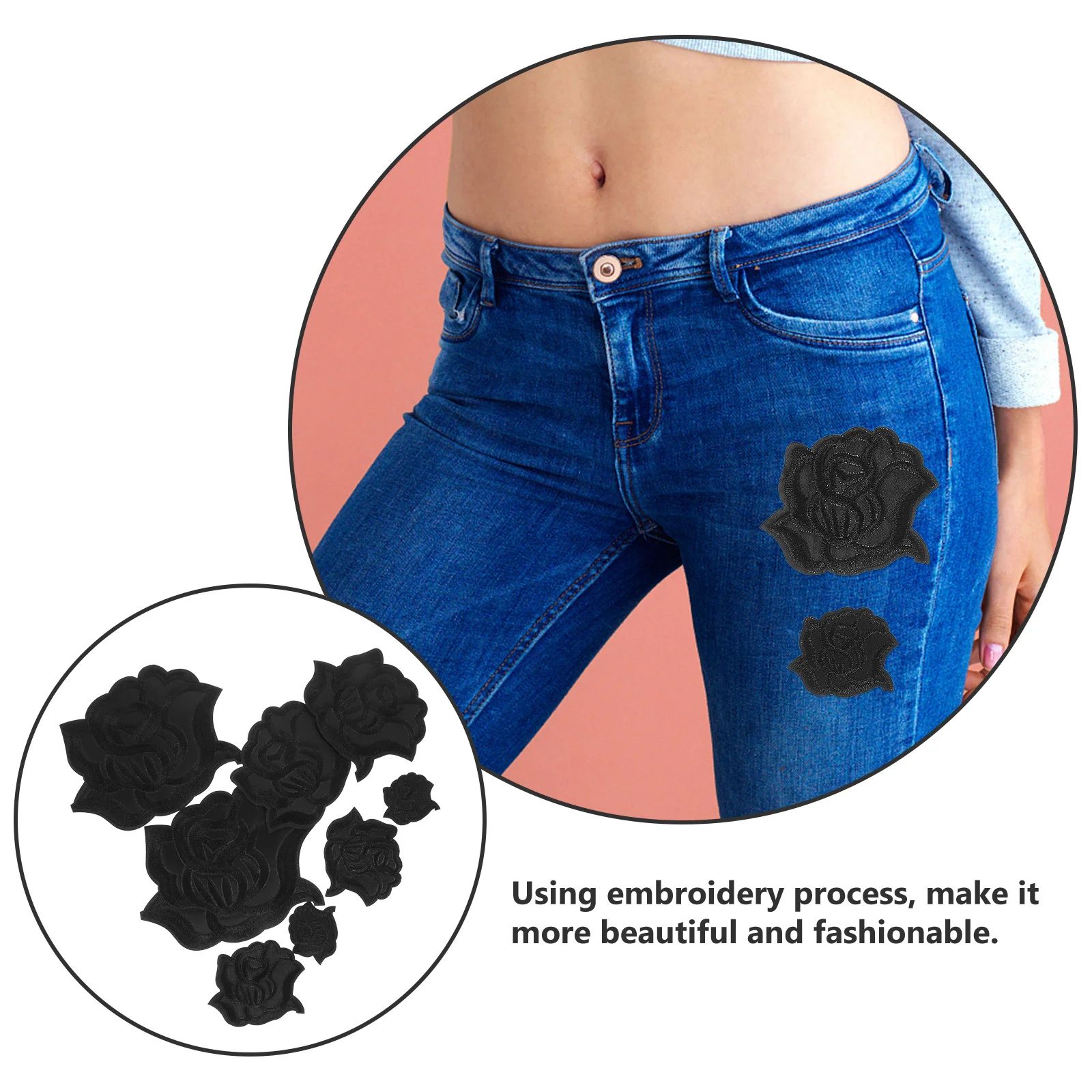 8Pcs Decorative Iron Patches Rose Design Replaceable Clothes Appliques Embellishments for Jackets Bags Books Comfortable Compact
8Pcs Decorative Iron Patches Rose Design Replaceable Clothes Appliques Embellishments for Jackets Bags Books Comfortable Compact