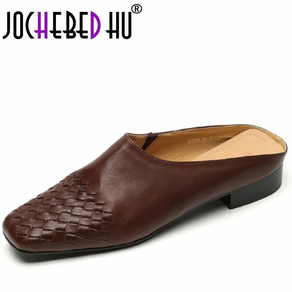 【JOCHEBED HU】Handmade Genuine Leather Soft and comfortable Vintage Woven Closed Toe Mules Lazy Casual Slippers 34-42
【JOCHEBED HU】Handmade Genuine Leather Soft and comfortable Vintage Woven Closed Toe Mules Lazy Casual Slippers 34-42