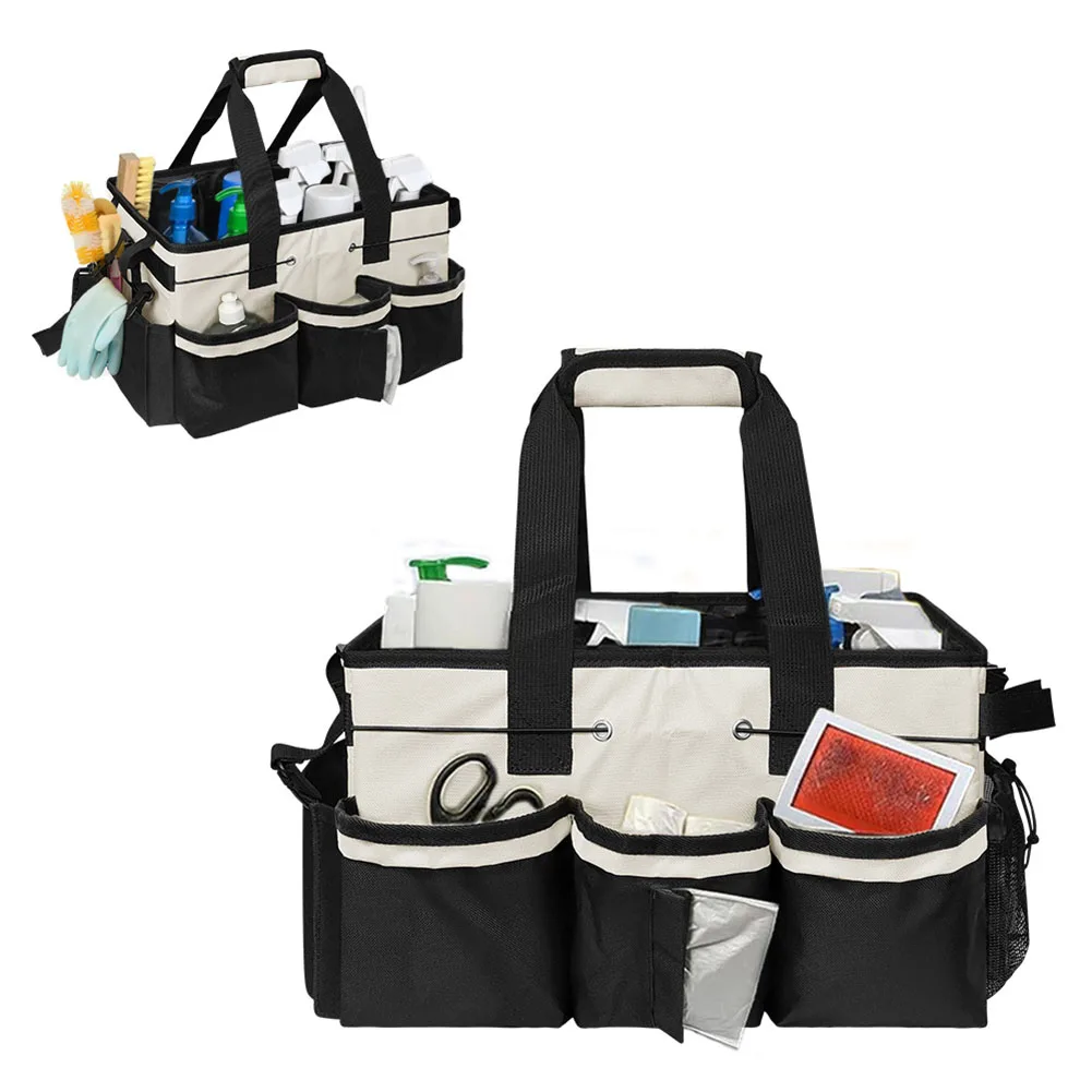 Cleaning Caddy Bag with Handle Cleaning Supplies Organizer Oxford Cloth Tool Handbag Under Sink Car Cleaning Tool Organizer Bag
Cleaning Caddy Bag with Handle Cleaning Supplies Organizer Oxford Cloth Tool Handbag Under Sink Car Cleaning Tool Organizer Bag