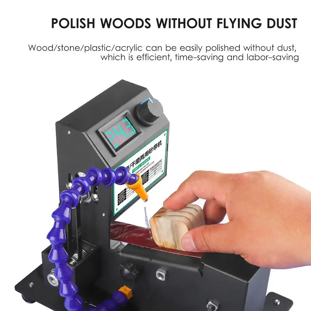 CX-350W Home mini water sandpaper belt machine mini electric polishing machine sharpening table sandpaper belt polishing machine 
CX-350W Home mini water sandpaper belt machine mini electric polishing machine sharpening table sandpaper belt polishing machine