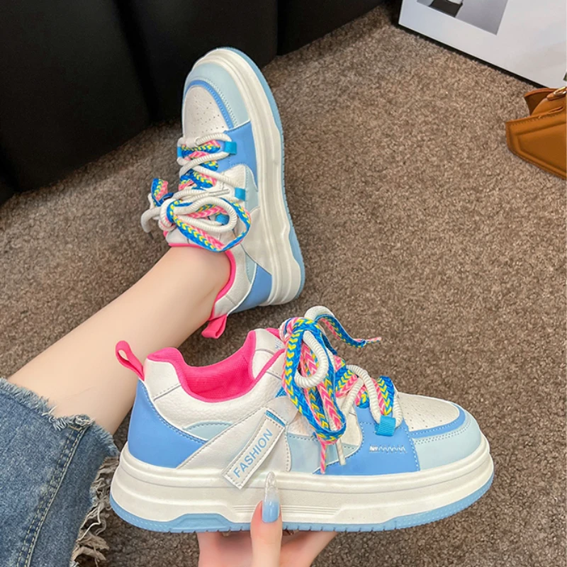 Women's Single Shoes Spring New Round Head Double Belt Color Matching Sports Shoes Casual Comfort Increase Non-slip Shoes
Women's Single Shoes Spring New Round Head Double Belt Color Matching Sports Shoes Casual Comfort Increase Non-slip Shoes