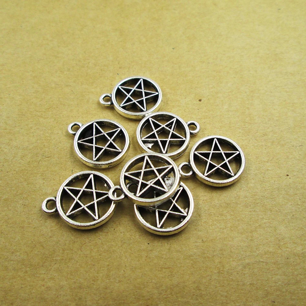 40pcs-13*16mm small size Pentagram DIY Charms Pendants DIY necklace/ bracelets charms antique silver
40pcs-13*16mm small size Pentagram DIY Charms Pendants DIY necklace/ bracelets charms antique silver