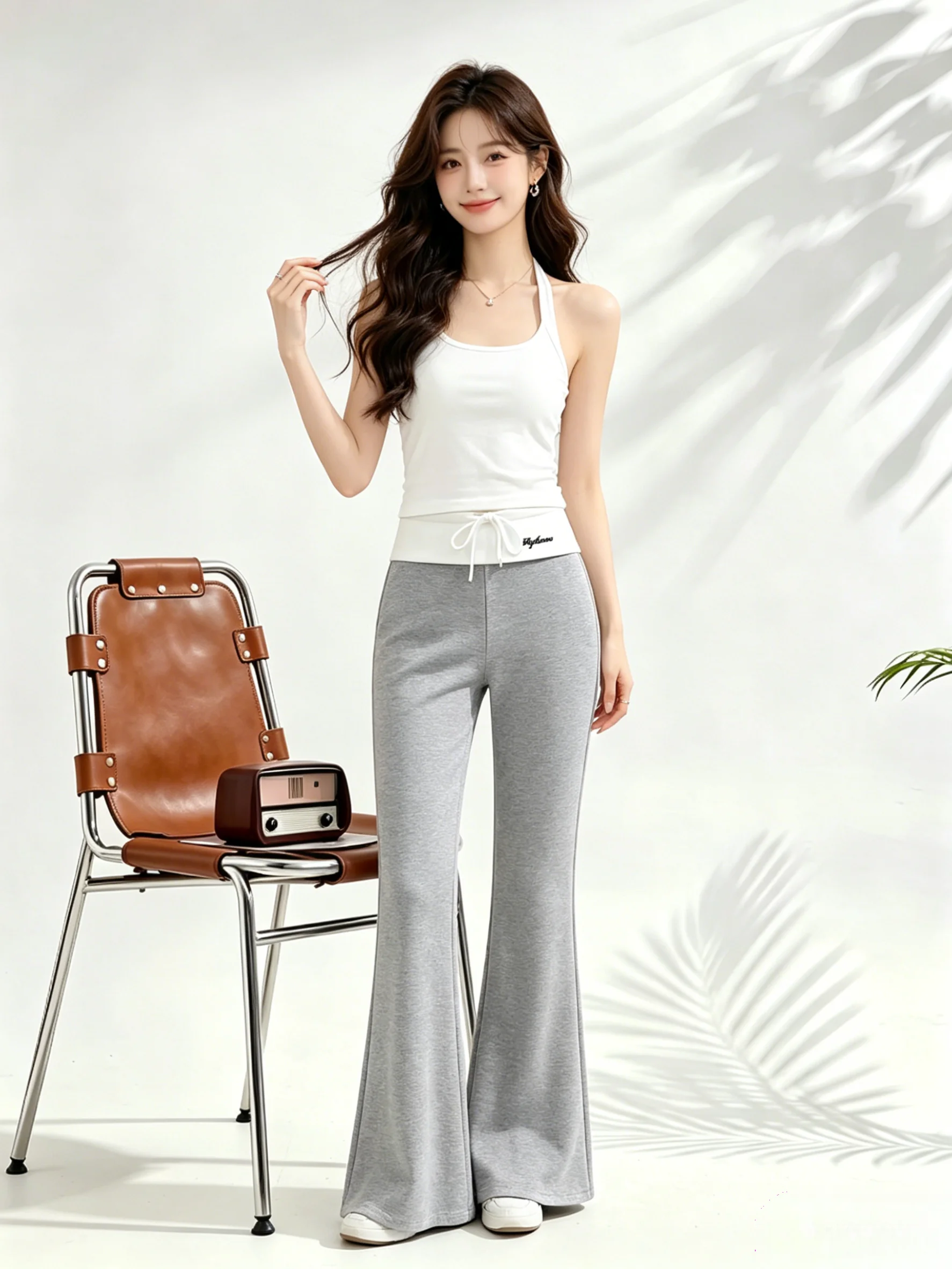 Korean Style Sweet And Spicy Low Waist Belted Flared Pants Summer Slimming Casual Bell Bottoms Skin Friendly Breathable
Korean Style Sweet And Spicy Low Waist Belted Flared Pants Summer Slimming Casual Bell Bottoms Skin Friendly Breathable