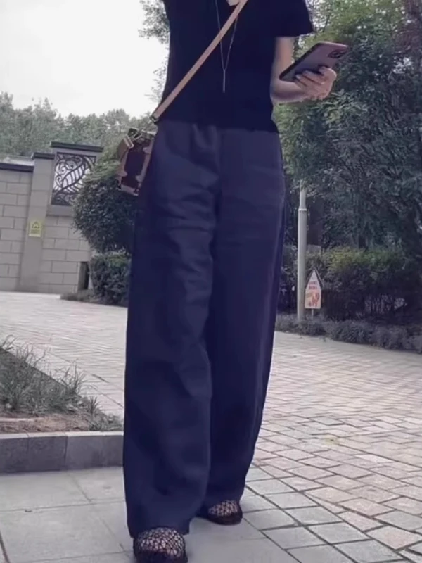 Широкие брюки с высокой талией, женские летние тонкие свободные прямые повседневные спортивные брюки, удобные дышащие, модные
Широкие брюки с высокой талией, женские летние тонкие свободные прямые повседневные спортивные брюки, удобные дышащие, модные