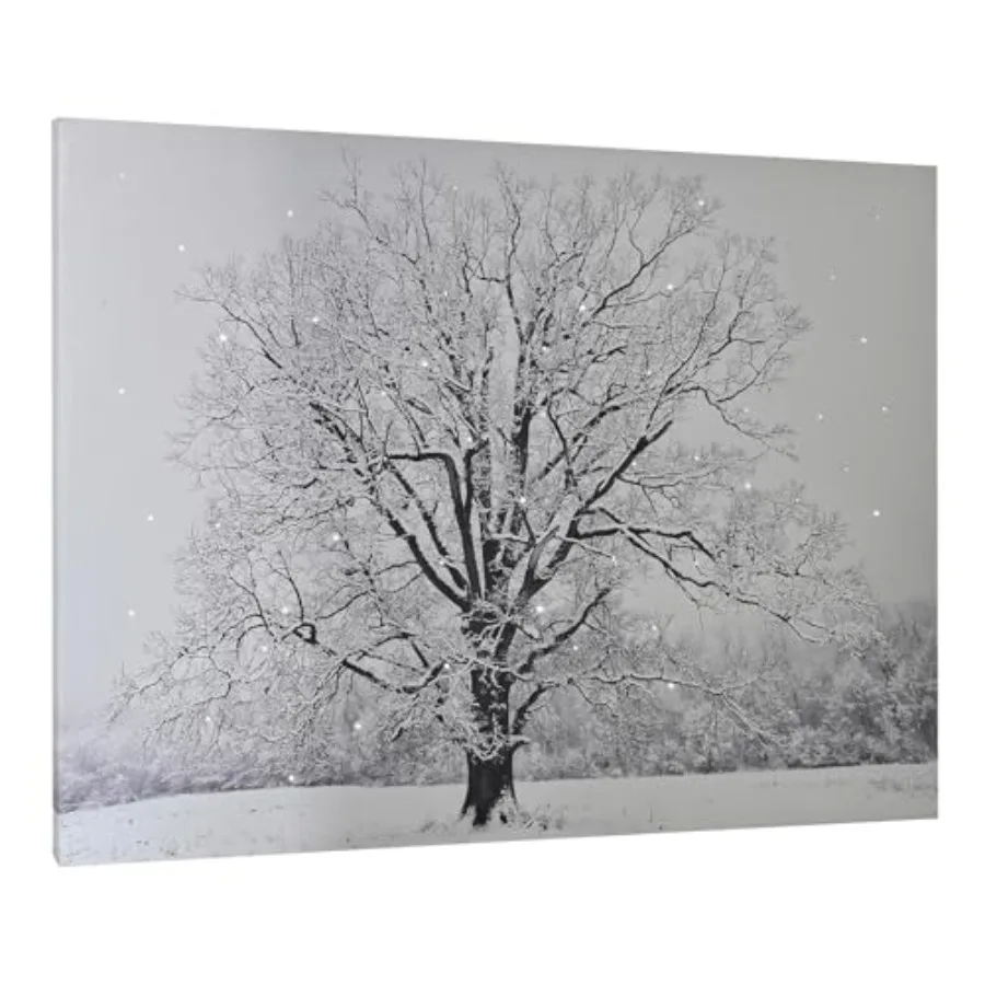 Large Lighted Canvas Wall Art w/Timer Framed Winter Tree Landscape Painting Print Fiber Optic Lights Run by Batteries Ready to
Large Lighted Canvas Wall Art w/Timer Framed Winter Tree Landscape Painting Print Fiber Optic Lights Run by Batteries Ready to