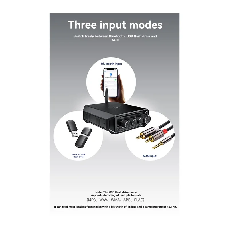 New!Hifi 2.0Power Amplifier 50Wx 2 TPA3116D2 50Wx 2 Bluetooth 5.4 Tonals Treble And Bass Adjustment
New!Hifi 2.0Power Amplifier 50Wx 2 TPA3116D2 50Wx 2 Bluetooth 5.4 Tonals Treble And Bass Adjustment