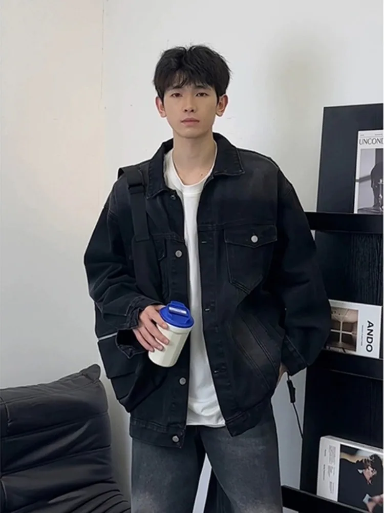 Thiened American Sle Men's Denim Jaet CleanFit Workwear Jaet ort Baseball orm Spring Autumn Faionable Casual
Thiened American Sle Men's Denim Jaet CleanFit Workwear Jaet ort Baseball orm Spring Autumn Faionable Casual