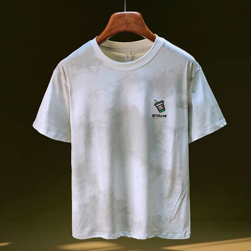 Casual wear short sleeved T-shirt men's 2025 summer new style loose embroidery printed fashionable five quarter sleeve top
Casual wear short sleeved T-shirt men's 2025 summer new style loose embroidery printed fashionable five quarter sleeve top