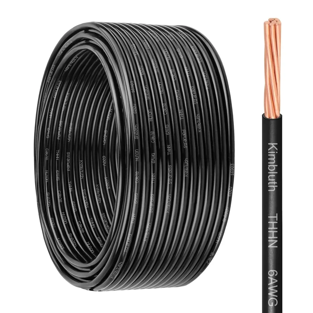6 AWG THHN Stranded Copper Wire 50ft 600V Nylon Jacket for CNC Industrial Ground
6 AWG THHN Stranded Copper Wire 50ft 600V Nylon Jacket for CNC Industrial Ground