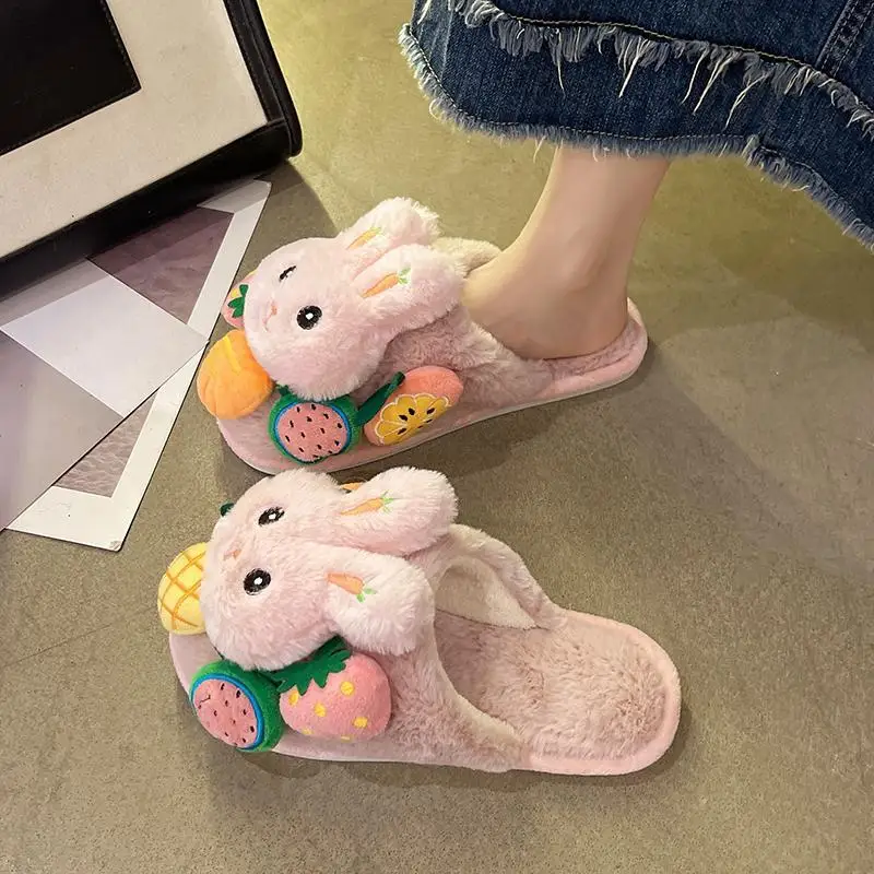 New lovely fruit rabbit slippers winter slides woman warm room shoes home slipper women's kawaii bunny slippers fluffy flip flop
New lovely fruit rabbit slippers winter slides woman warm room shoes home slipper women's kawaii bunny slippers fluffy flip flop