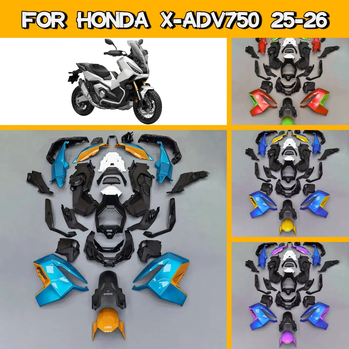2025 2026 X-ADV750 Custom Painting Fairings Kit for 25 26 Honda X-ADV 750 ABS Plastic High-Quality Fairing Set
2025 2026 X-ADV750 Custom Painting Fairings Kit for 25 26 Honda X-ADV 750 ABS Plastic High-Quality Fairing Set