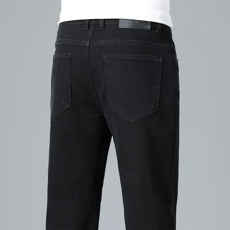 Classic Black Elastic Jeans Men's Spring Autumn High Waist Straight Washed Denim Pants Business Casual All-match Brand Trousers
Classic Black Elastic Jeans Men's Spring Autumn High Waist Straight Washed Denim Pants Business Casual All-match Brand Trousers