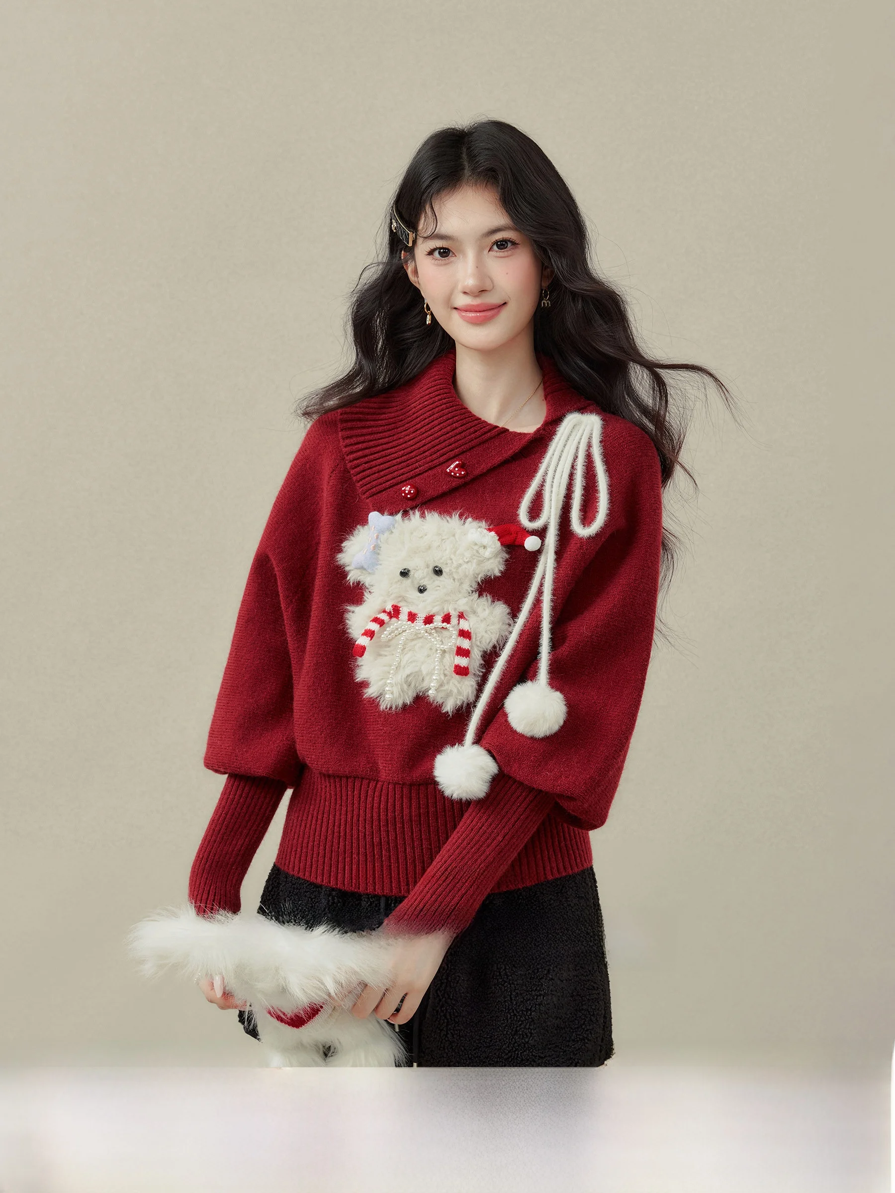 Cisas Dog Print Knit Sweater Red f High Collar Coat Sle Fatter Women's Faionable Winter Casual Long Sve Top
Cisas Dog Print Knit Sweater Red f High Collar Coat Sle Fatter Women's Faionable Winter Casual Long Sve Top