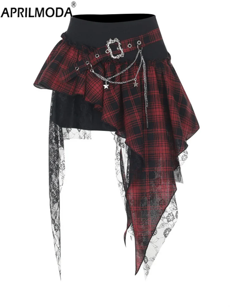 Plaid Print Patchwork Irregular Mini Kpop Casual Skirt Hot Girl Summer All Match Gothic Aesthetic Grunge Streetwear Ruffle Skirt
Plaid Print Patchwork Irregular Mini Kpop Casual Skirt Hot Girl Summer All Match Gothic Aesthetic Grunge Streetwear Ruffle Skirt